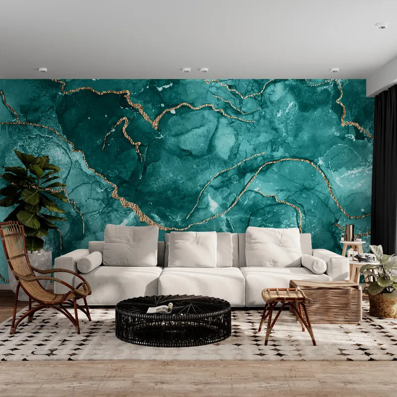 Papier peint malachite
