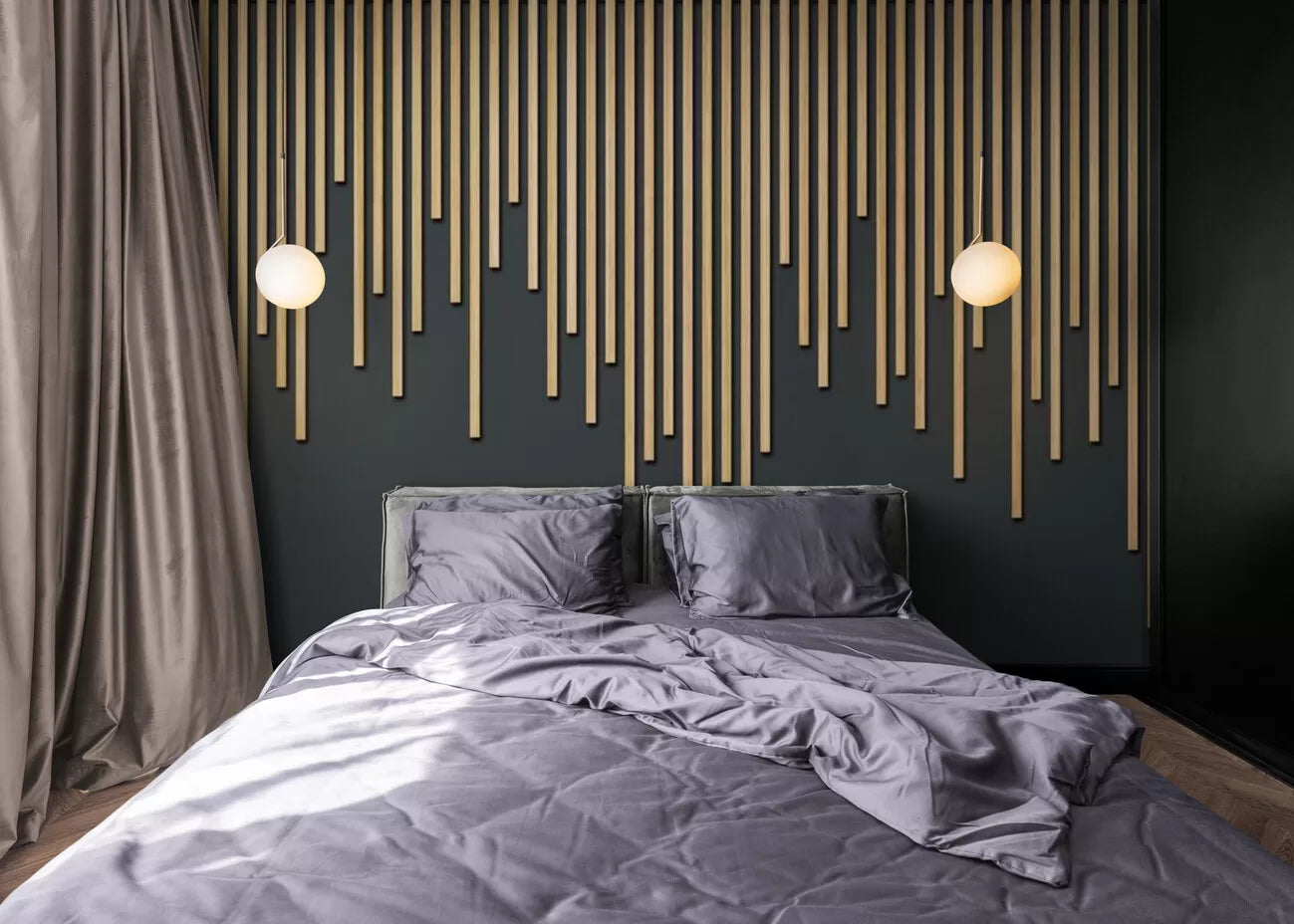 Papier peint art et déco lignes de bois