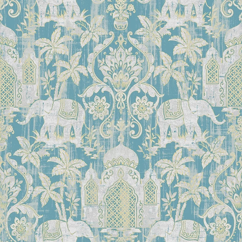 Papier peint éléphant style indonésien