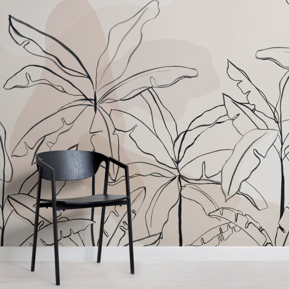 Papier peint bananiers design