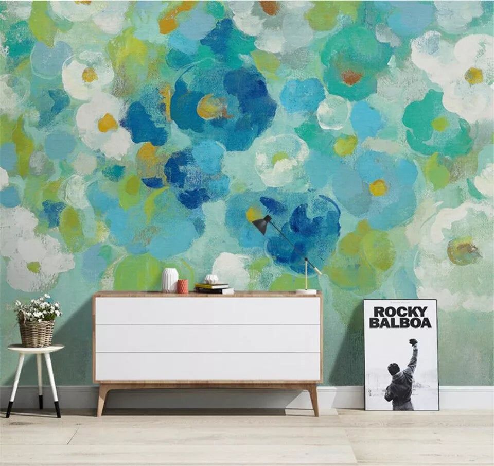 Papier peint floral abstrait