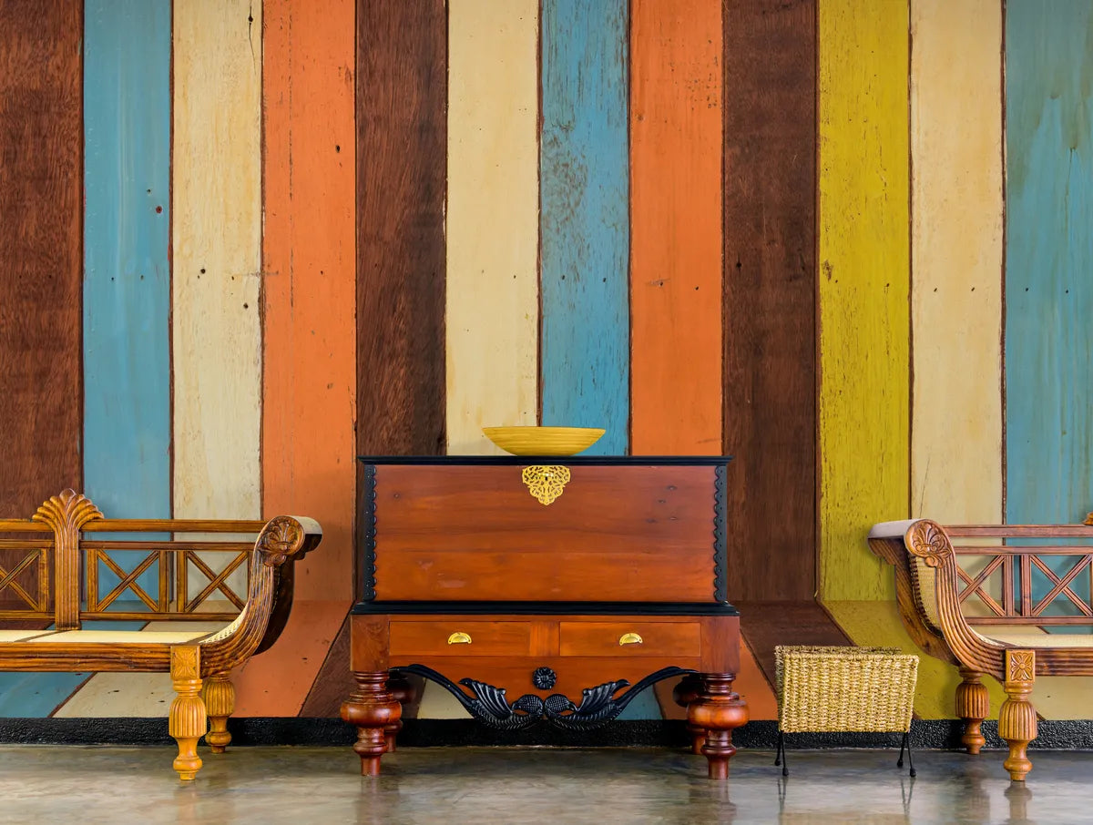 Papier peint 3D planches colorées