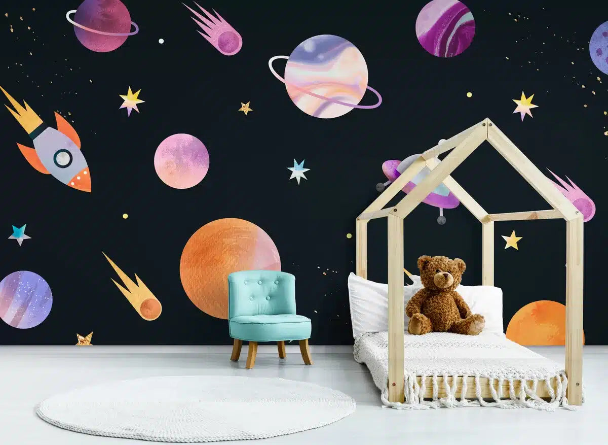 Papier peint enfant abstrait espace