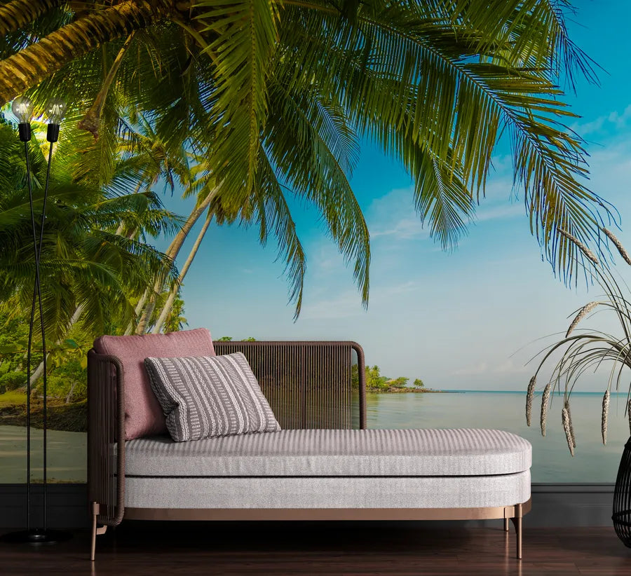 Papier peint cocotier bord de mer