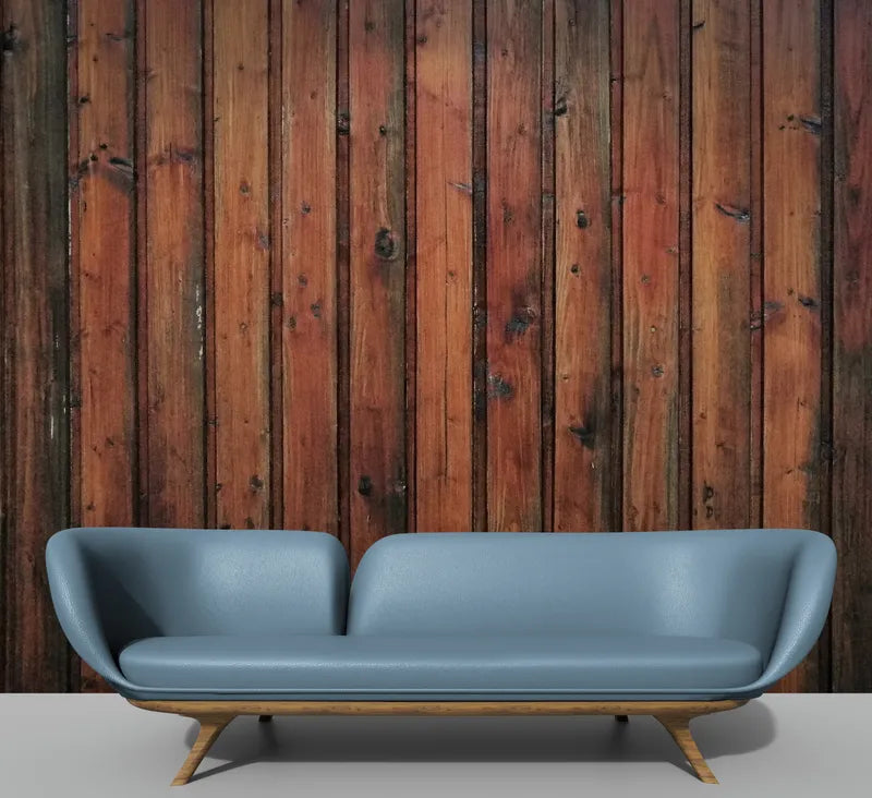 Papier peint planches de bois sombre