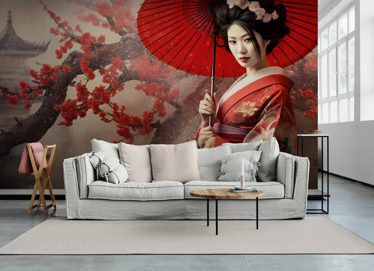 Papier peint japonais geisha