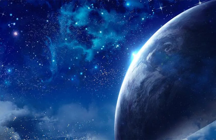 Papier peint enfant planète vue de l'espace