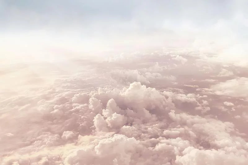 Papier peint paysage nuages roses