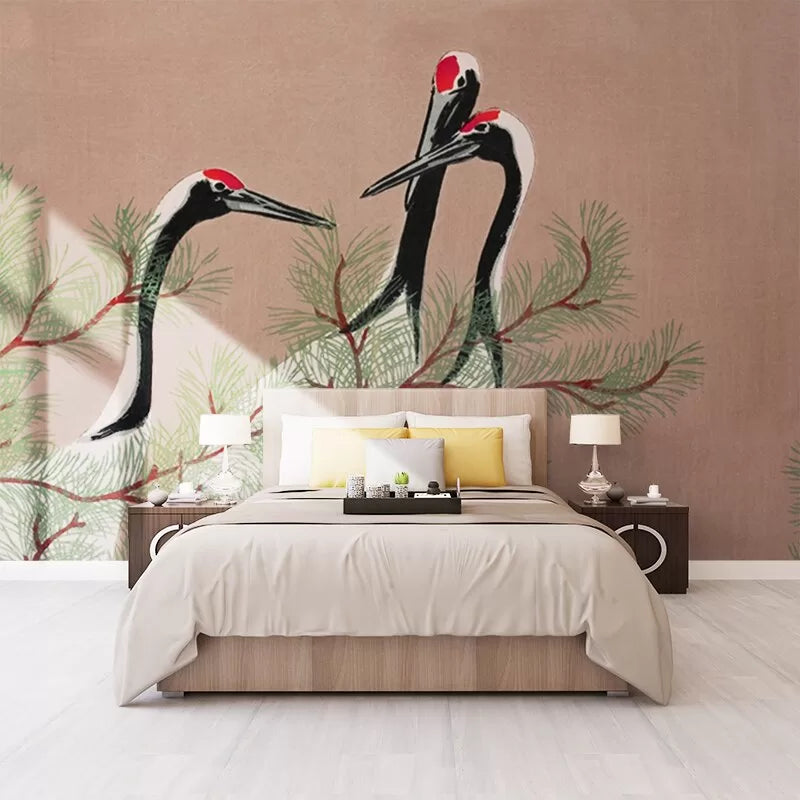 Papier peint grue japonaise