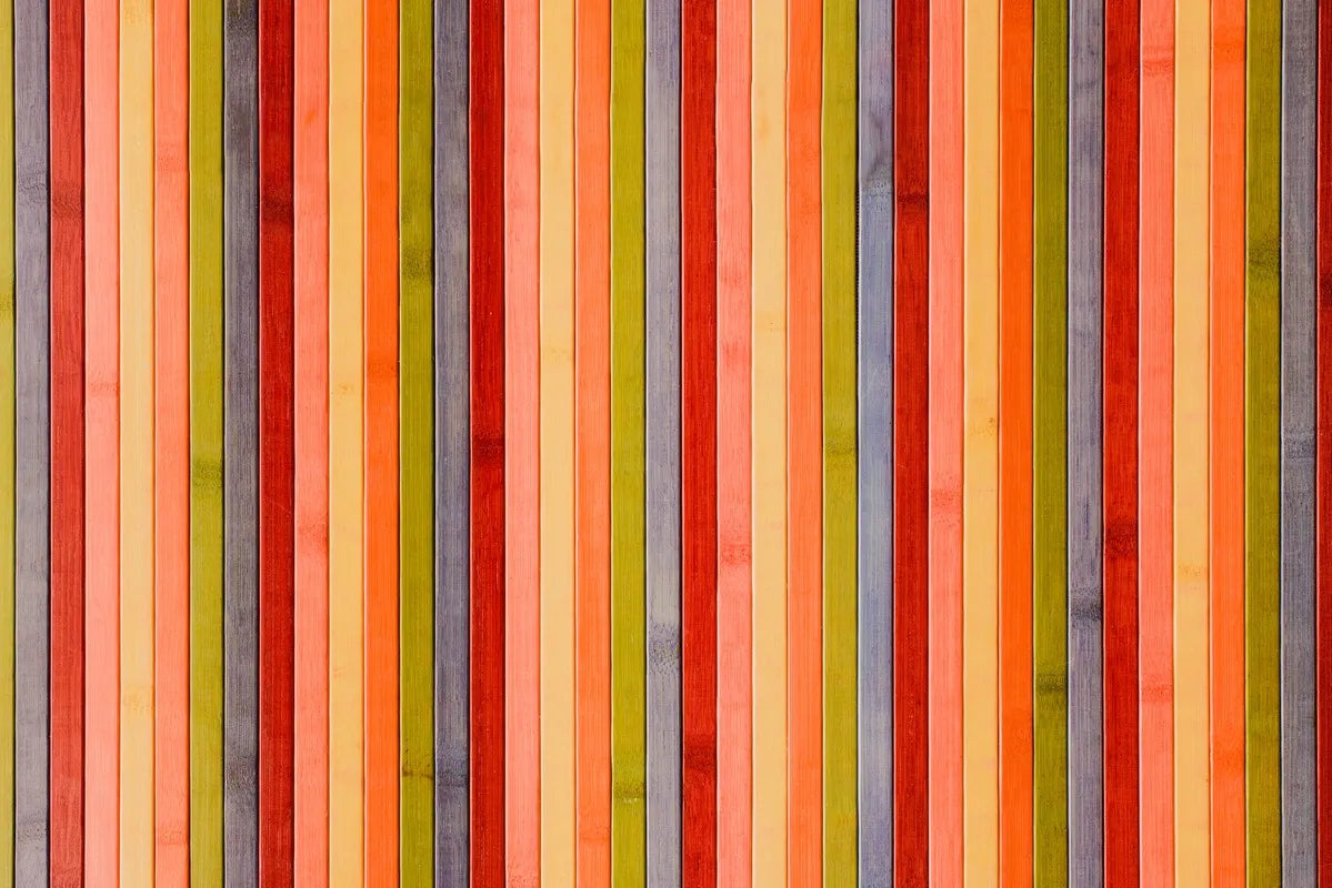 Papier peint planche de bois multicolore
