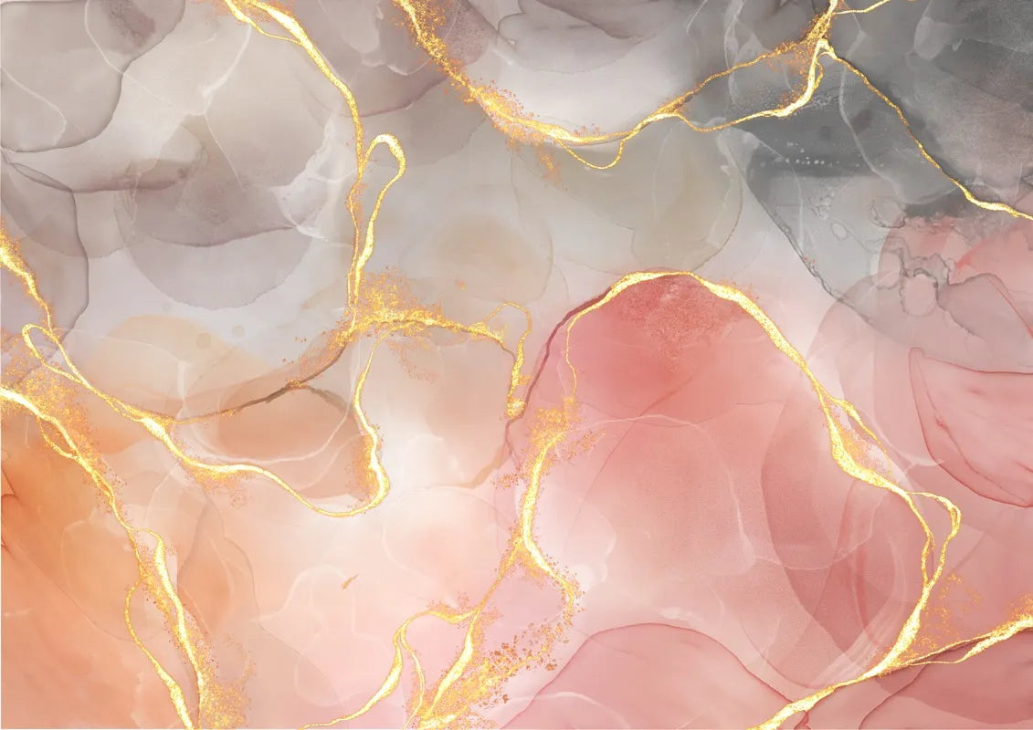 Papier peint aquarelle rose et gris