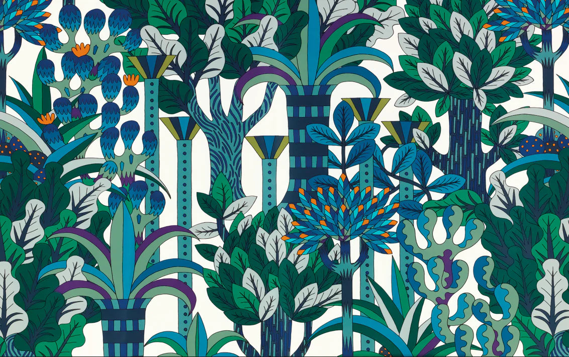 Papier peint abstrait forêt tropicale