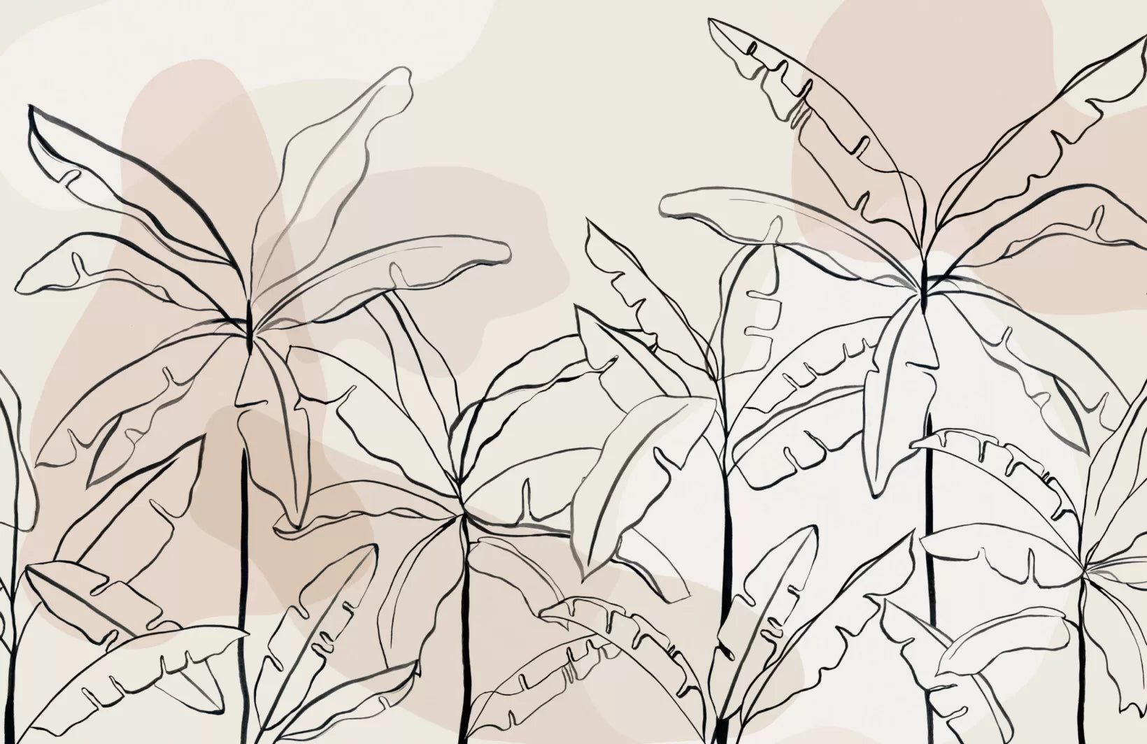 Papier peint bananiers design
