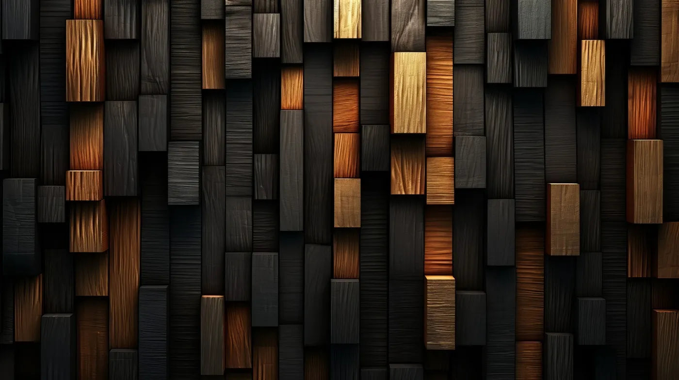 Papier peint 3D blocs de bois