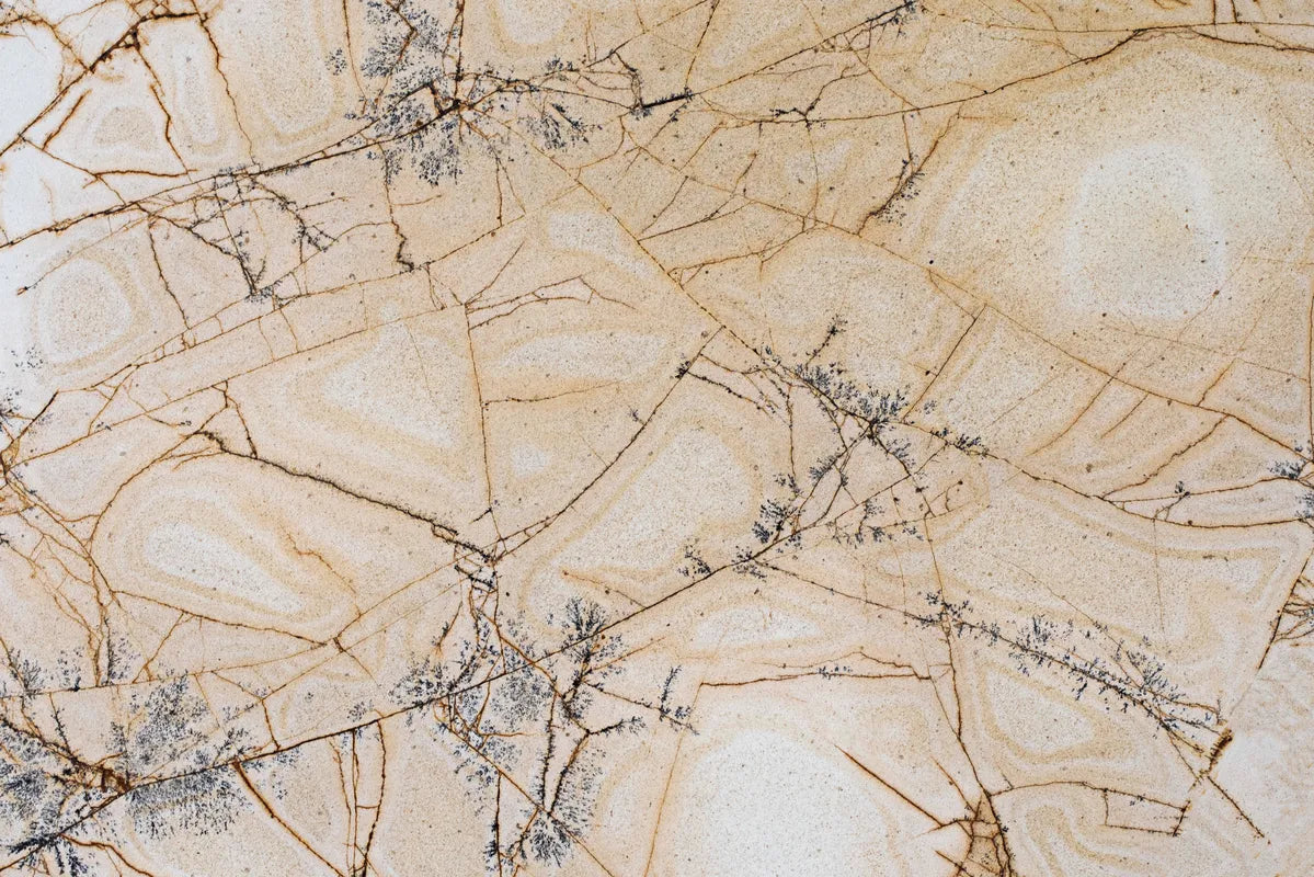 Papier peint marbre beige et marron