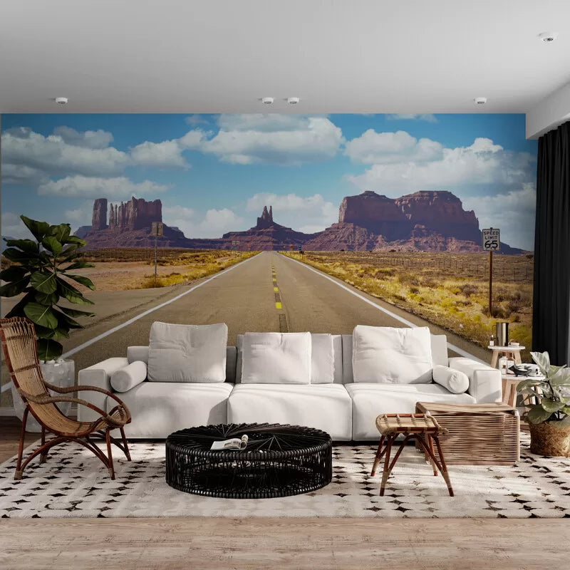 papier peint paysage route 66