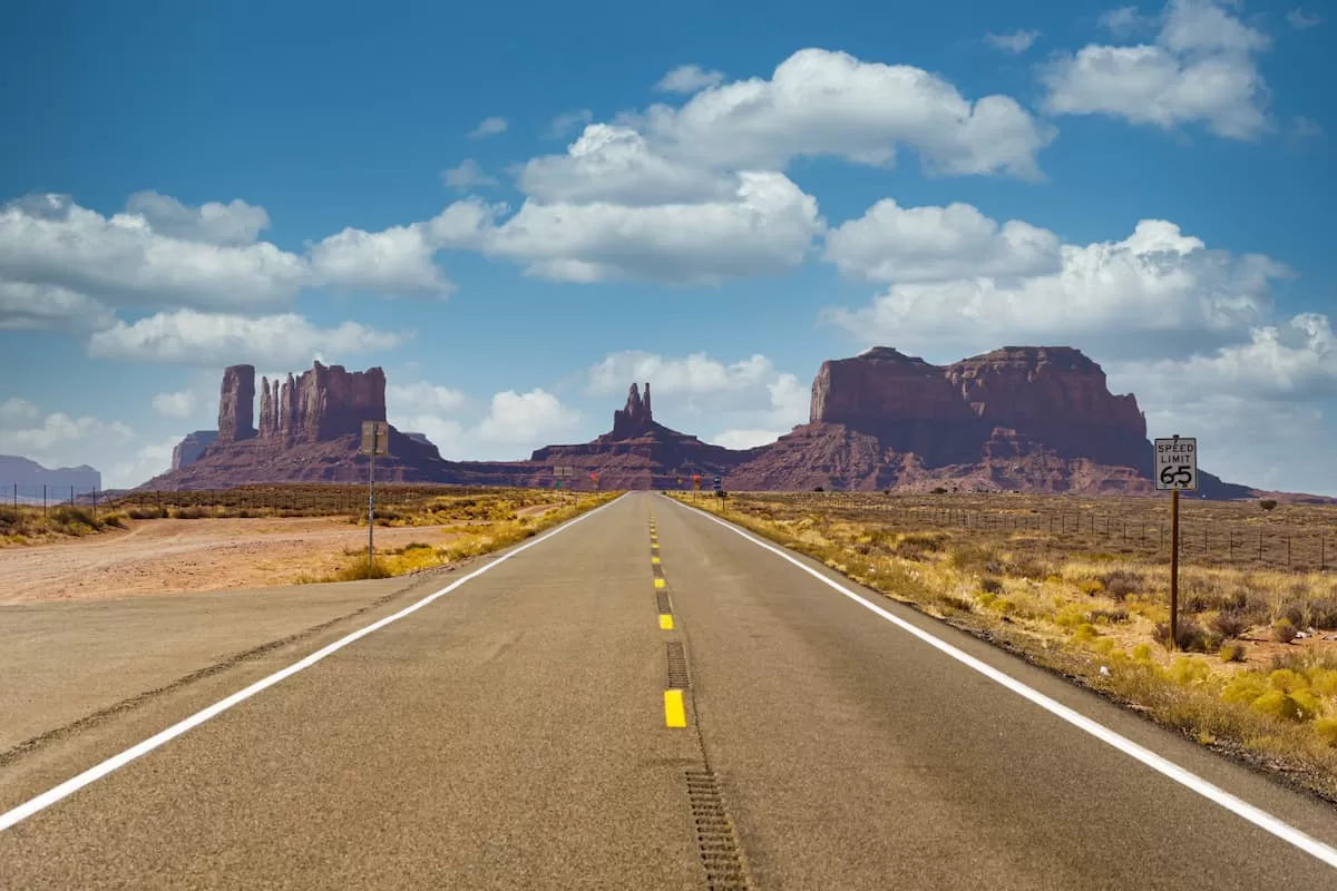 papier peint paysage route 66 motif pnoramique