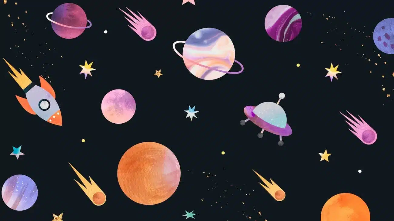 Papier peint enfant abstrait espace