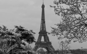 Papier peint panoramique noir et blanc