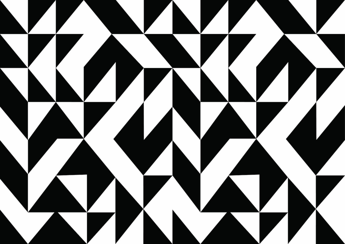 Papier peint géométrique moderne noir et blanc