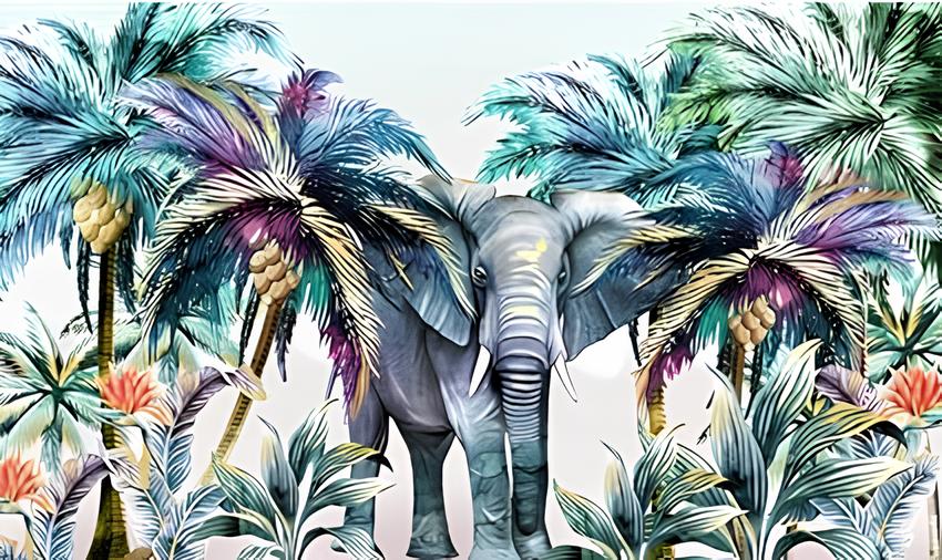 Papier peint éléphant