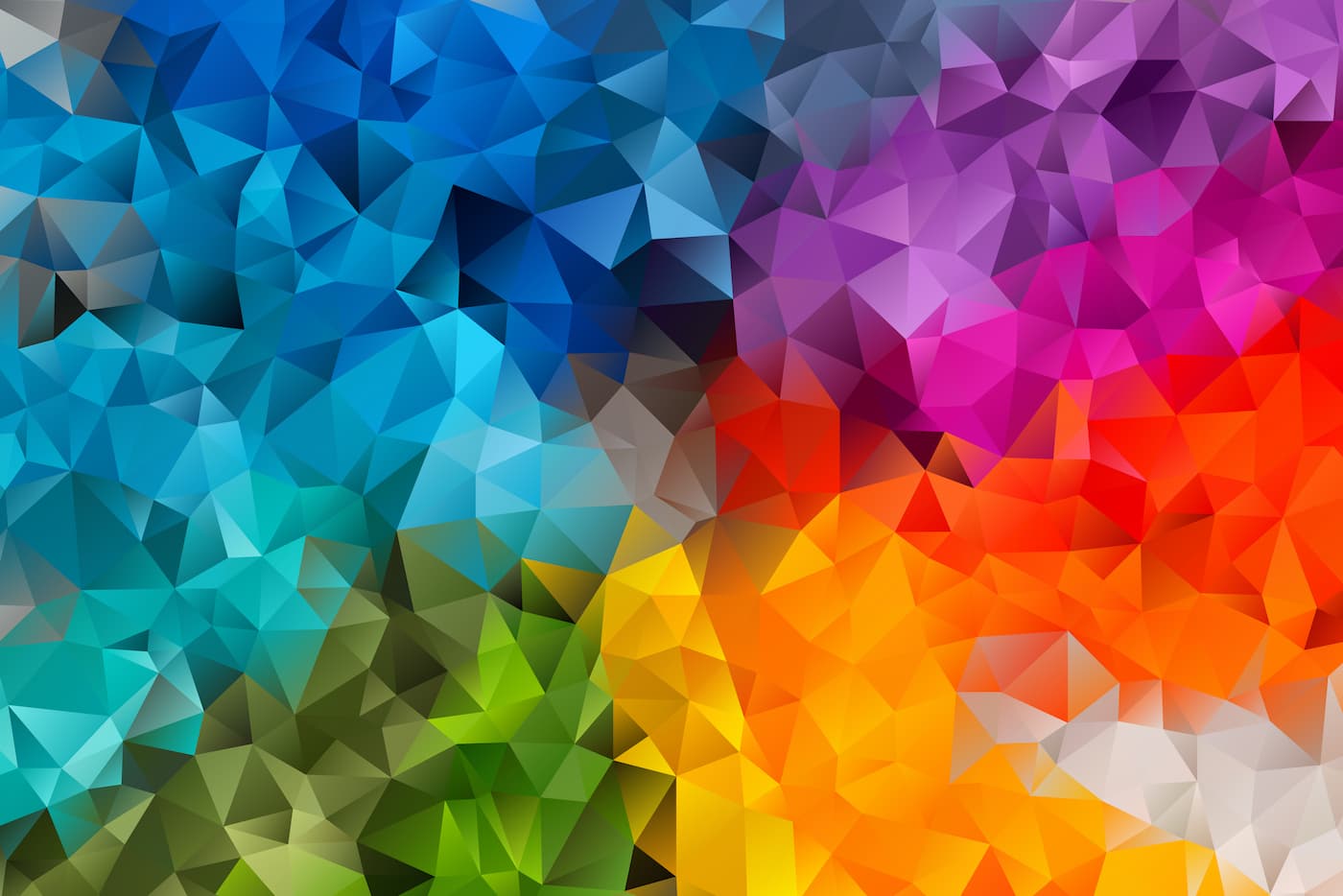 Papier peint géométrique multicolore
