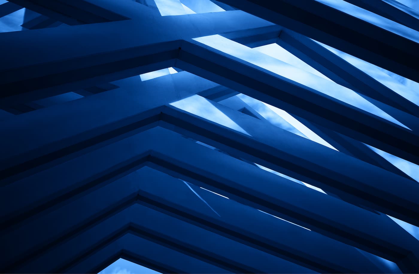 Papier peint 3D géométriques bandes bleues
