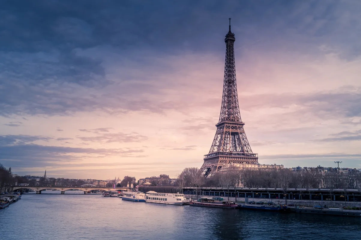 Papier‎ peint‎ panoramique‎ tour‎ eiffel‎ lever‎ de‎ soleil