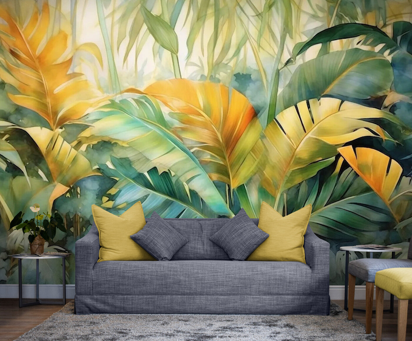 Papier peint panoramique jungle tropicale