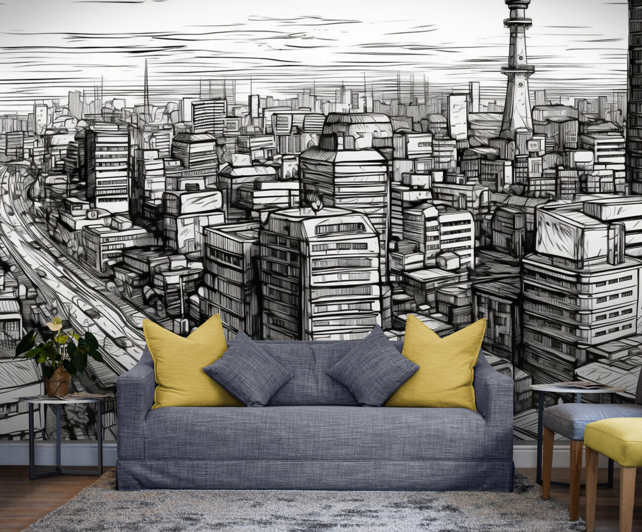 Papier peint panoramique buildings créatifs
