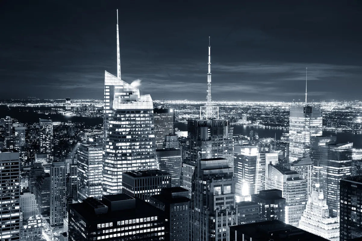 Papier‎ peint‎ panoramique‎ noir‎ et‎ blanc‎ new‎ york‎ la‎ nuit