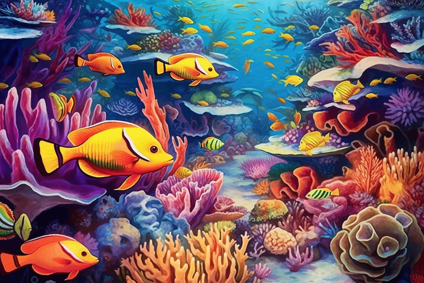 Papier peint animaux marins