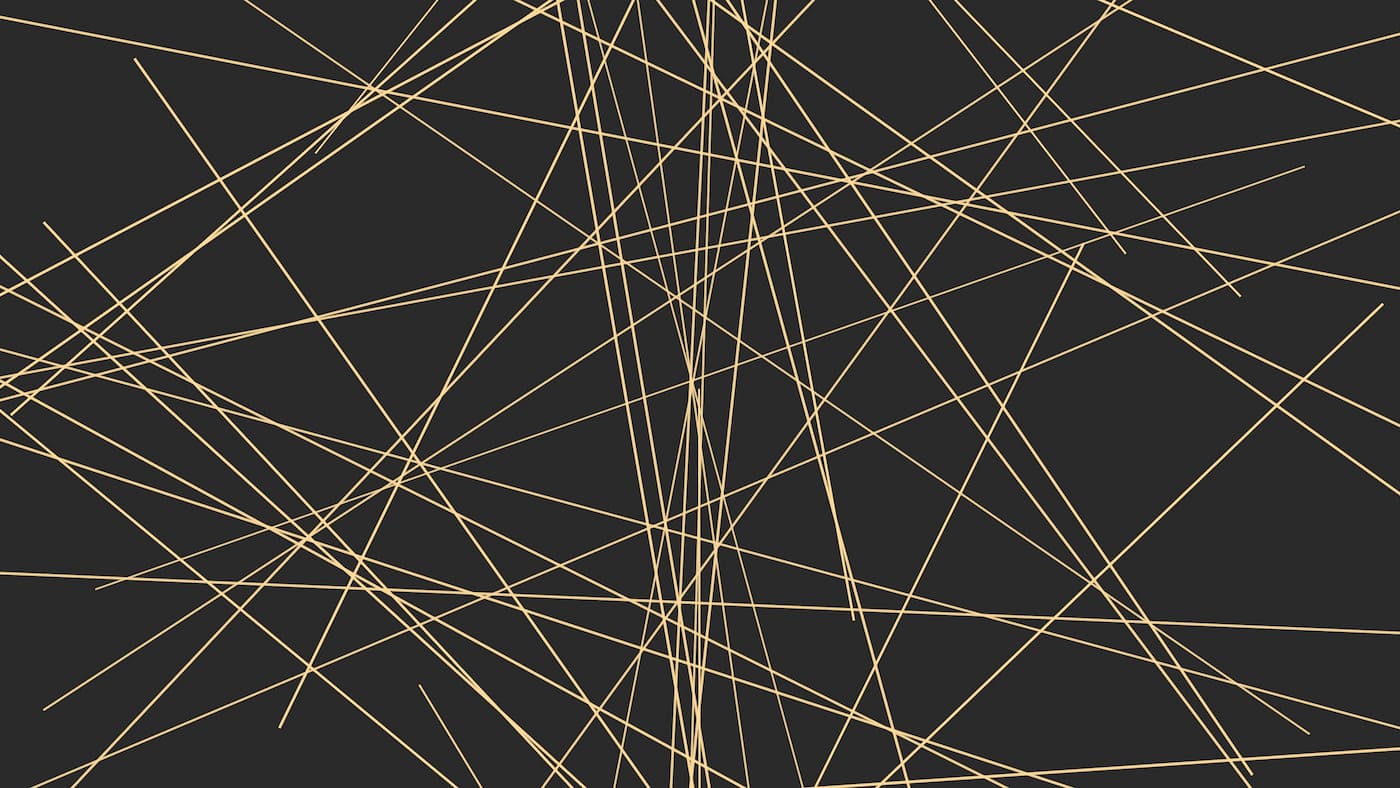 Papier peint géométrique lignes abstraites dorée