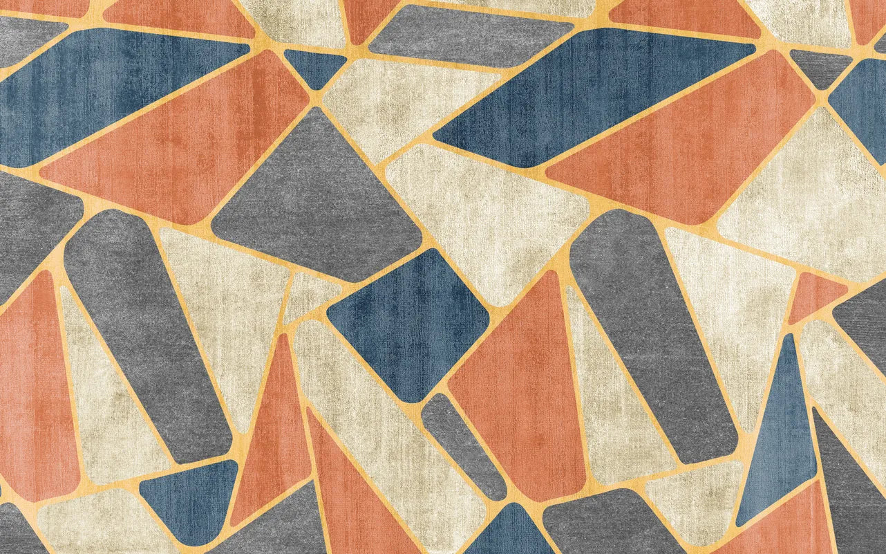 Papier‎ peint‎ motifs‎ géométriques‎ colorés