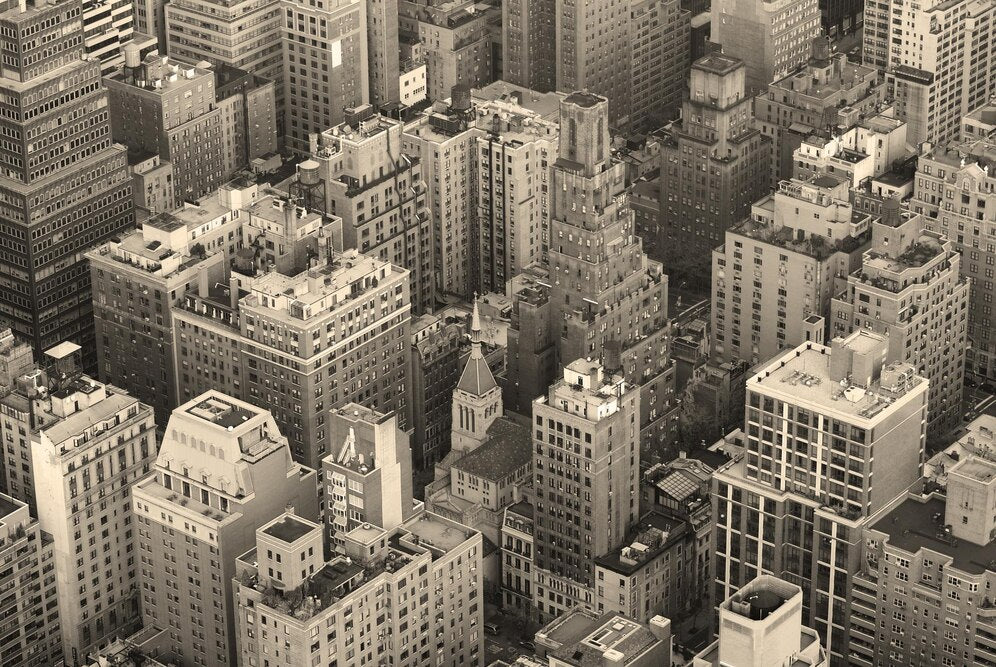Papier‎ peint‎ dessin‎ buildings‎ new‎ york‎ vue‎ du‎ ciel