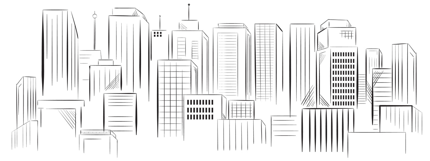 Papier‎ peint‎ panoramique‎ croquis‎ ville‎ moderne