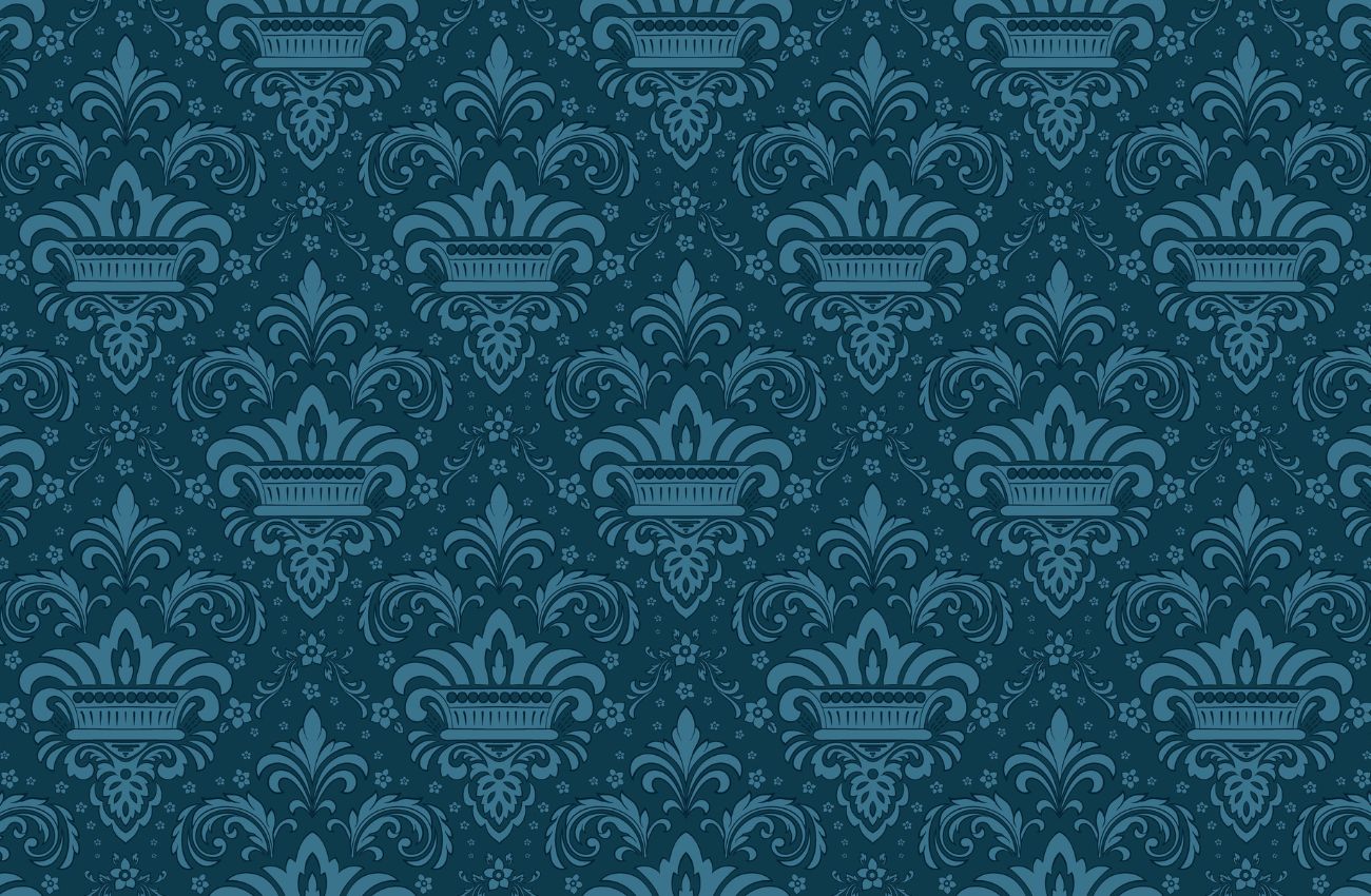 Papier‎‎ peint‎‎ baroque‎‎ bleu‎‎ canard