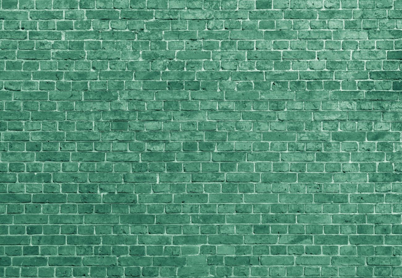 Papier peint brique verte