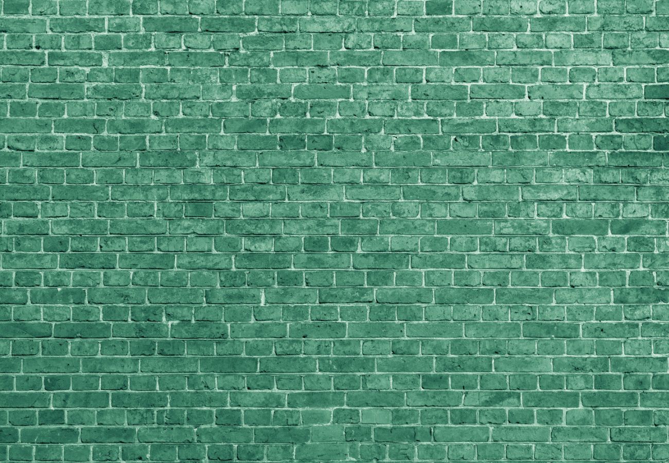 Papier‎ peint‎ brique‎ verte