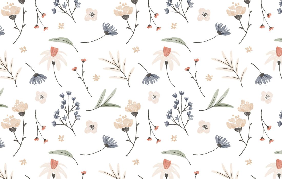 Papier‎ peint‎ couloir‎ fleuri