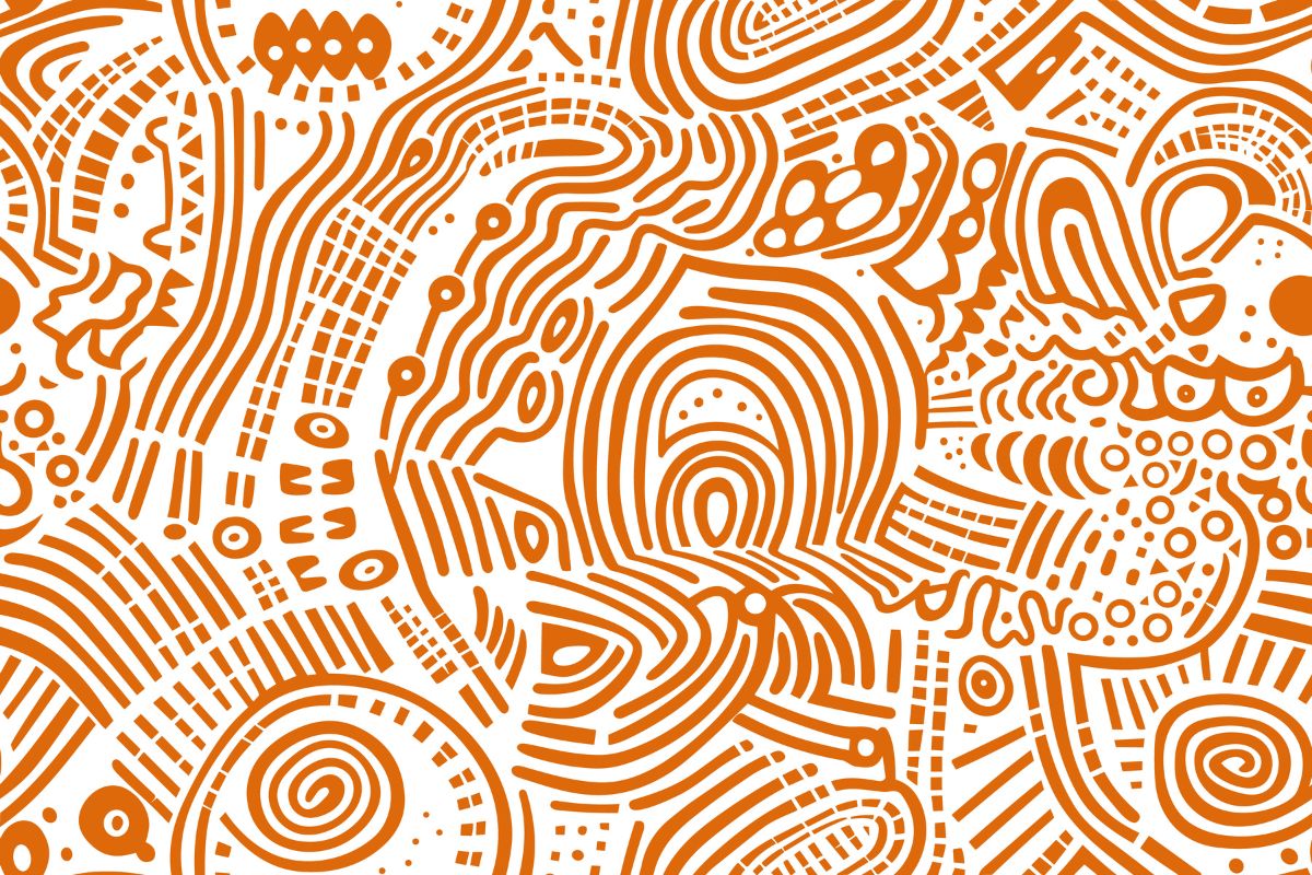 Papier‎ peint‎ ethnique‎ terracotta