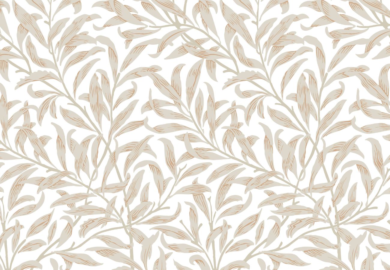 Papier‎ peint‎ feuillage‎ beige