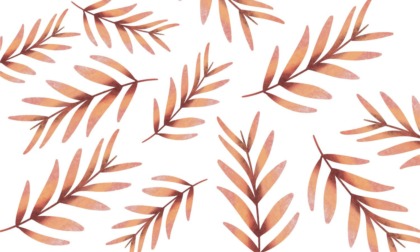 Papier‎ peint‎ feuillage‎ terracotta