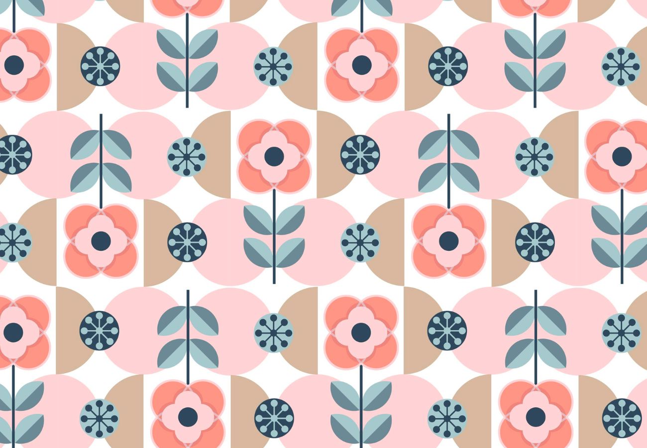 Papier‎ peint‎ fleur‎ graphique