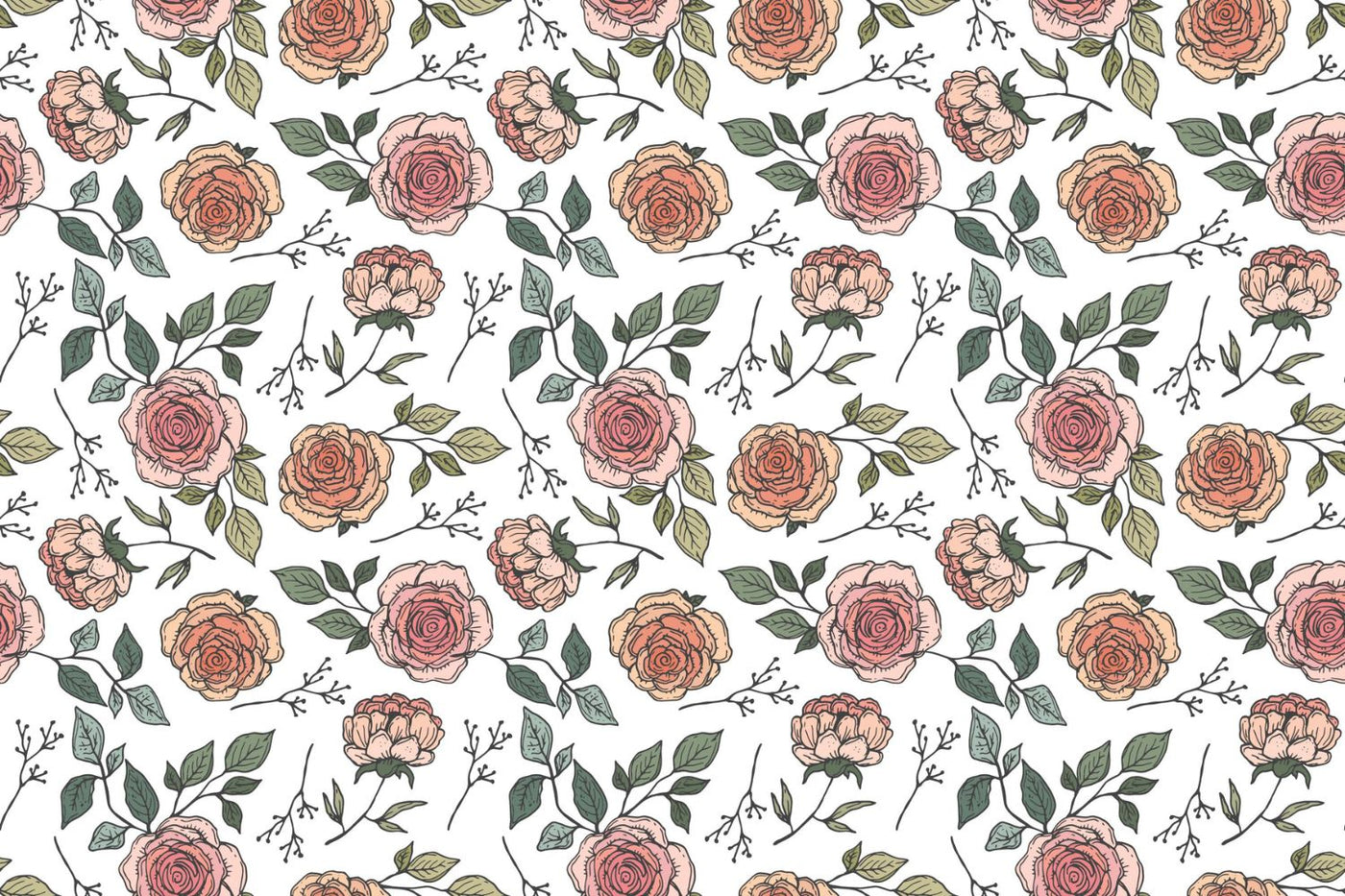 Papier peint fleuri salle de bain