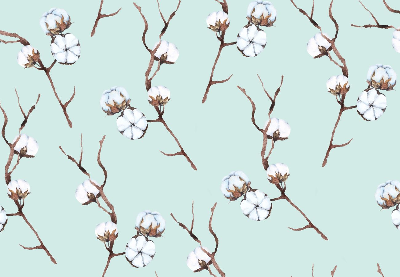 Papier‎ peint‎ fleurs‎ de‎ coton
