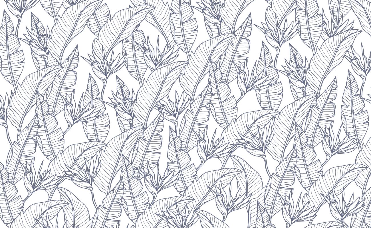 Papier‎ peint‎ fleurs‎ de‎ palmier