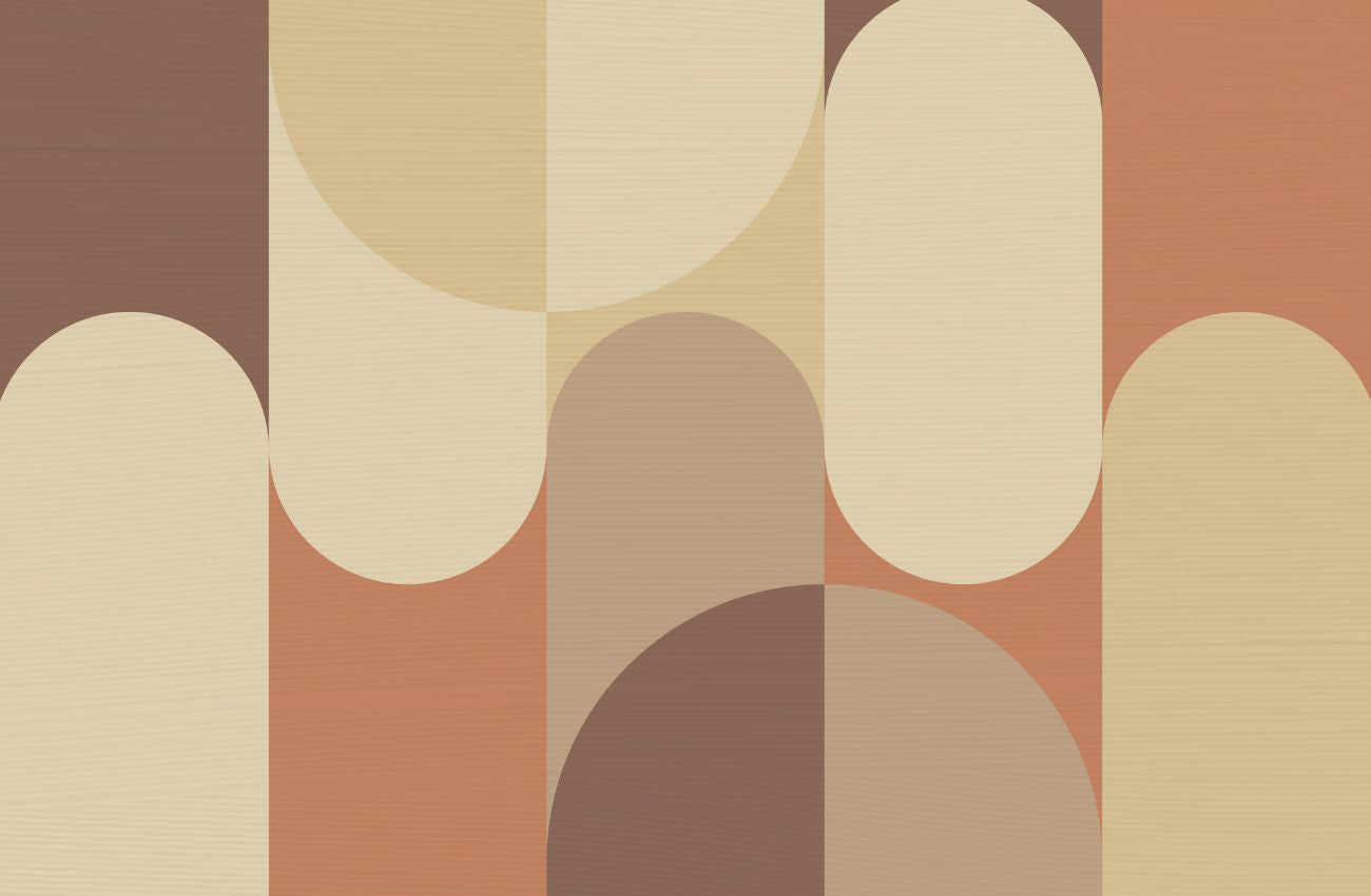 Papier‎ peint‎ géométrique‎ terracotta
