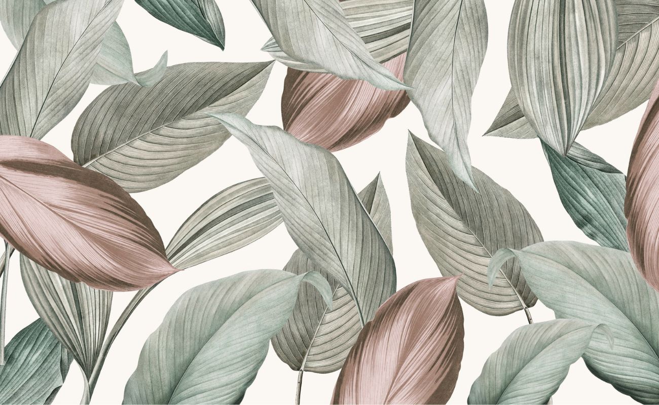 Papier‎ peint‎ grandes‎ feuilles