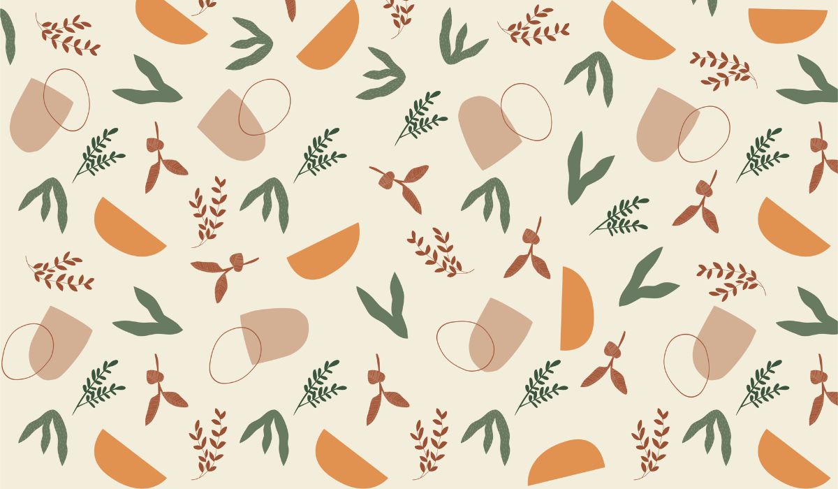Papier‎ peint‎ imagination‎ naïve‎ terracotta